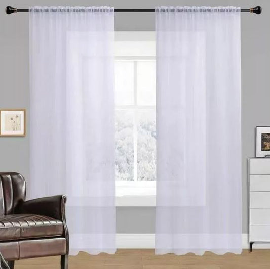 Cortina Velo Liso Color Blanco 140x220cm