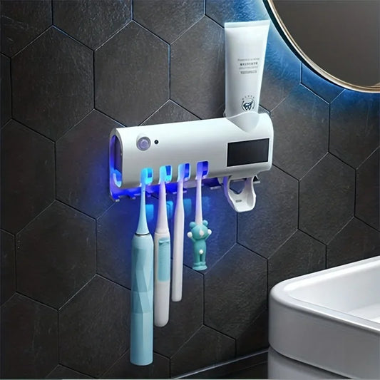 Soporte Esterilizador Cepillo De Dientes Con Uv Elimina Gérmenes