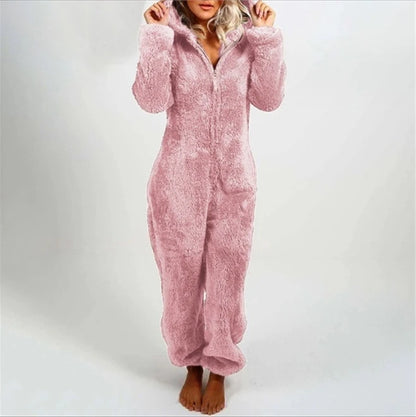 Pijama Enterito Polar Mujer Tedy Invierno Otoño Osito Varios Colores Gris, Rosa, Rosapalo, Café, Negro, Burdeo